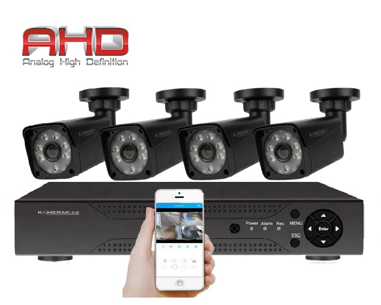 4 kamerov� AHD set WN4-58A 2Mpx 1080p, H.265, CZ menu - 3790 K�