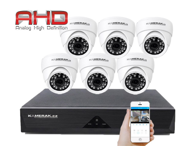 6 kamerov� AHD set WN6-51E 5Mpx 1920p, H.265, CZ menu - 7490 K�