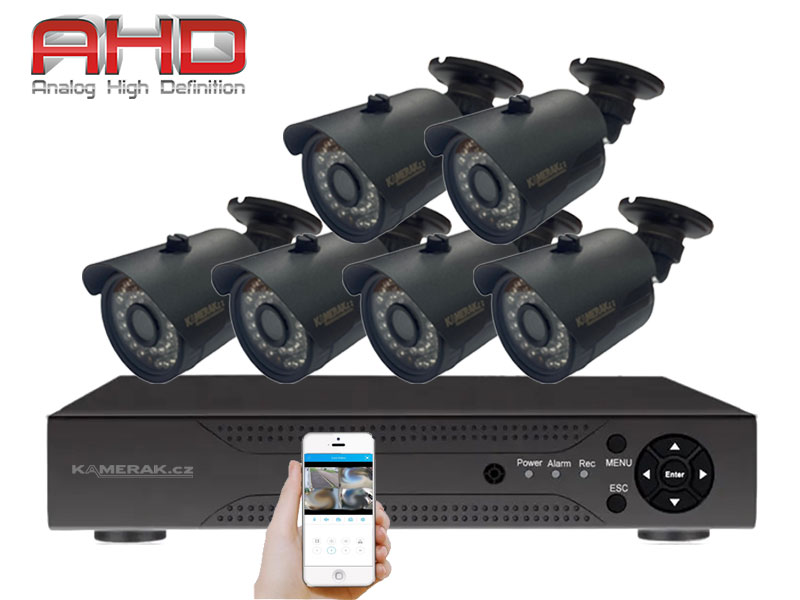 6 kamerov� syst�m AHD WN6-58E s mic 5Mpx
