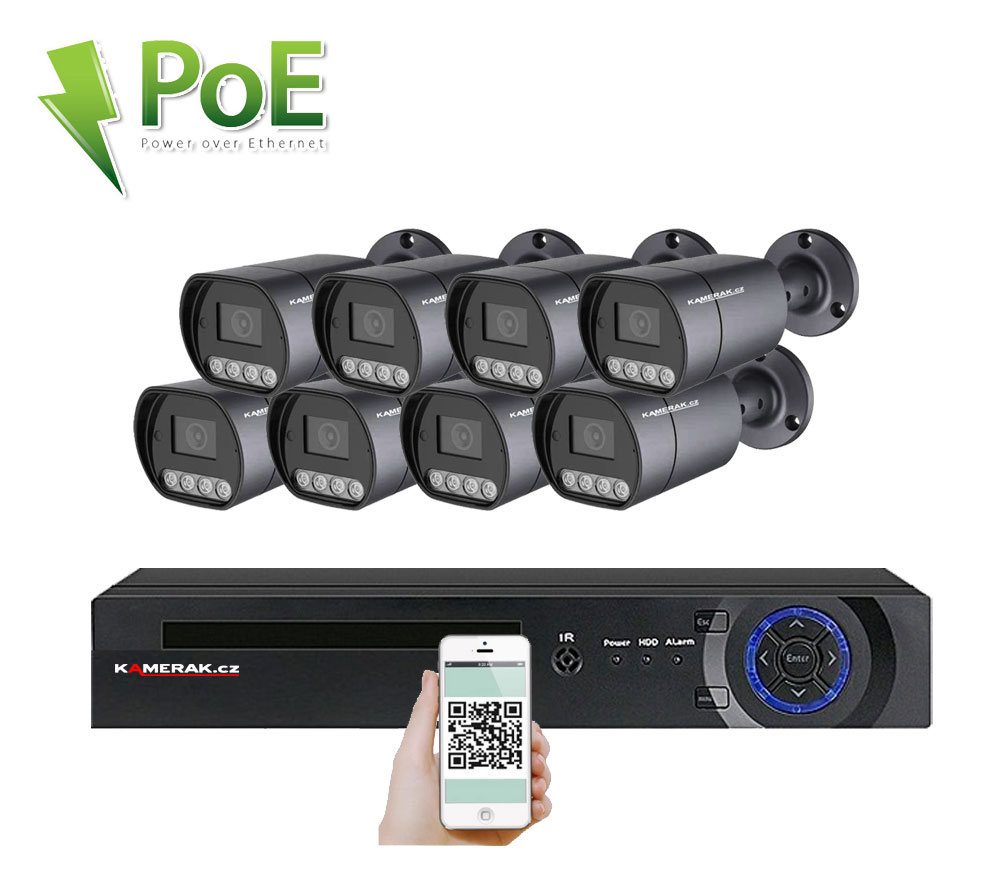 8 kamerov systm PoE IP XM-810B 4MPx