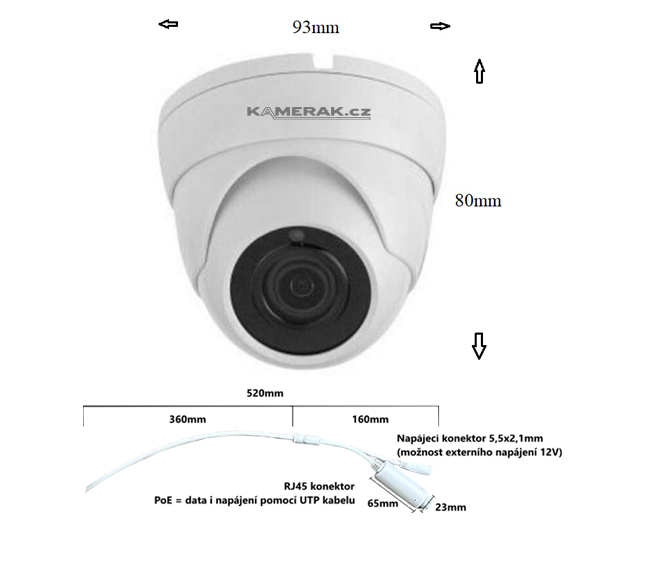 IP kamera nabdne zznam ve 8MPx rozlien