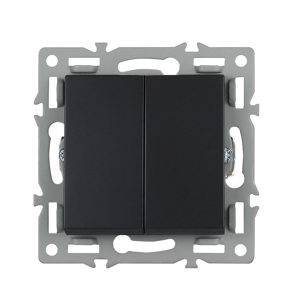 modul MD2V02 dvojvypna stdav .5B 6+6, plast ern pro rmeek 82mm