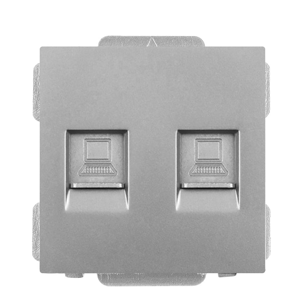 Modul MDN2RJ45 Z�suvka 2xRJ45 plast �ed� do r�me�ku