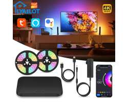 Sada okoln�ho osv�tlen� Tuya Wifi Smart TV 4K HDMI Sync LED podsv�cen� obrazovky PC osv�tlovac� p�s s podporou Alexa Google Assistant - 3590 K�