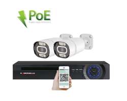 PoE IP 2 kamerov set XM-203A 4MPx, CZ menu - 5190 K