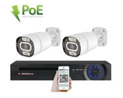 4K PoE IP 2 kamerov set XM-203D 8MPx, CZ menu - 6890 K