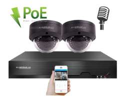 PoE IP 2 kamerov� set XM-204D 8MP, CZ menu - 6290 K�