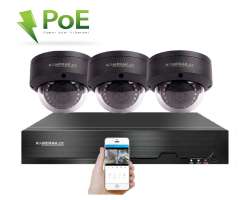 PoE IP 3 kamerov� set  XM-304B 4MPx, CZ menu - 6490 K�
