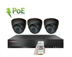 PoE IP 3 kamerov set  XM-311B 4MPx, CZ menu - 6490 K