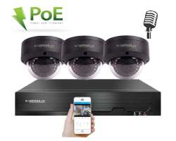 PoE IP 3 kamerov� set  XM-304D 8MPx, CZ menu - 8190 K�