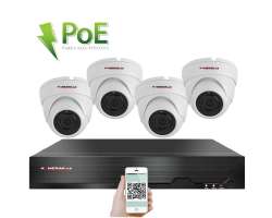 PoE IP 4 kamerov set XM-402B 4MPx, CZ menu - 7790 K