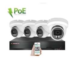 PoE IP 4 kamerov set XM-409B 4MPx, CZ menu - 7890 K