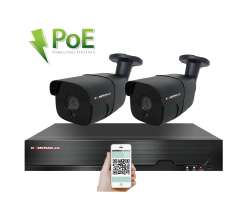 4K PoE IP 2 kamerov� set XM-207D 8MPx, mikrofon, IR p��svit CZ menu - 6290 K�