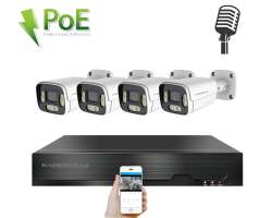 4K PoE IP 4 kamerov� set XM-406D 8MPx, CZ menu - 10390 K�