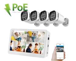 4K PoE IP 4 kamerov set XM-456D 8MPx s LDC 12", CZ menu - 12390 K