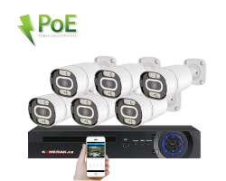 PoE IP 6 kamerov set XM-608B 4MPx, CZ menu - 11690 K