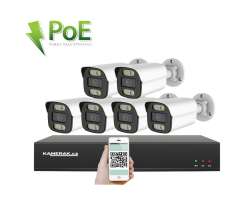 PoE IP 6 kamerov set XM-614B 4MPx, CZ menu - 11490 K