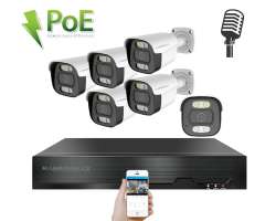 PoE IP 6 kamerov� set XM-614B 4MPx, CZ menu - 11190 K�