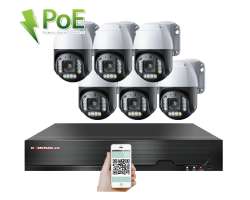 PoE IP 6 kamerov� set XM-PTZ-621B 5xZOOM 4Mpx, CZ menu - 16390 K�