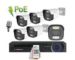 4K PoE IP 6 kamerov set XM-614D 8MPx, mikrofon, CZ menu - 15190 K
