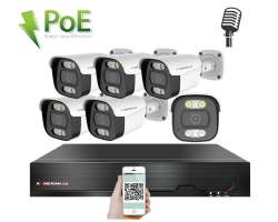 4K PoE IP 6 kamerov� set XM-614D 8MPx, mikrofon, CZ menu - 14990 K�