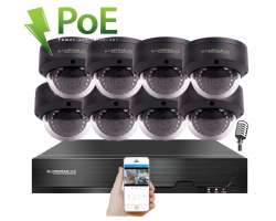 PoE IP 8 kamerovy set XM-804B 4MPx, mikrofon, CZ menu - 14290 K�