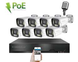 PoE IP 8 kamerov set XM-806B 4MPx, CZ menu - 9980 K