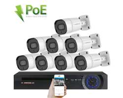 PoE IP 8 kamerov set XM-808B 4MPx, CZ menu - 13090 K