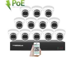PoE IP 12 kamerov set XM-1209B 4MPx, CZ menu - 24390 K