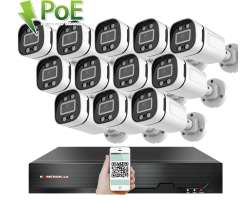 4K PoE IP 12 kamerov set XM-1206D 8MPx, CZ menu - 31990 K