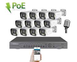 4K PoE IP 12 kamerov� set XM-1206D 8MPx, CZ menu - 32990 K�