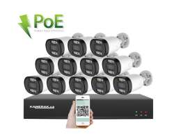 4K PoE IP 12 kamerov set XM-1213D 8MPx, CZ menu - 33390 K