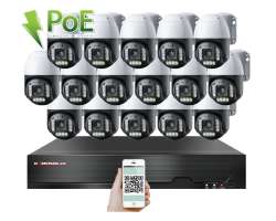 PoE IP 16 kamerov set XM-PTZ-1620B 4Mpx, CZ menu - 34790 K