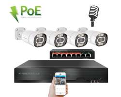 IP 4 kamerov set  s externm PoE XM-403B-Ext. 4MPx, CZ menu - 8090 K