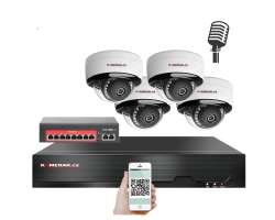 IP 4 kamerov set  s externm PoE XM-405B-Ext. 4MPx, CZ menu - 9090 K