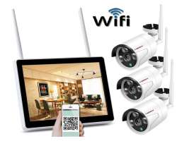 Bezdrtov 3 kamerov set WiFi IP PRO WIP3-152B 13"LCD, 3MPx, CZ menu - 7590 K