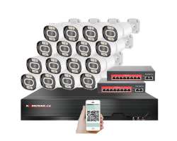 IP 16 kamerov� set s extern�m PoE XM-1603B-Ext. 4MPx, CZ menu - 25490 K�