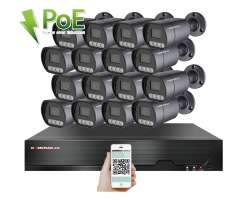 PoE IP 16 kamerov set XM-1610B 4MPx, mikrofon, CZ menu - 30990 K
