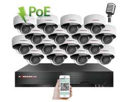 PoE IP 16 kamerov set  XM-1605B 4MPx,  mikrofon, CZ menu - 31590 K