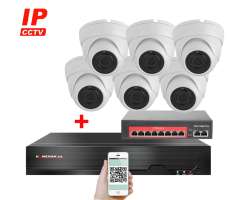 IP 6 kamerov� set s extern�m PoE XM-602B-Ext. 4MPx, CZ menu - 10890 K�