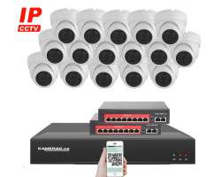 IP 16 kamerov� set s extern�m PoE XM-1602B-Ext. 4MPx, CZ menu - 25590 K�