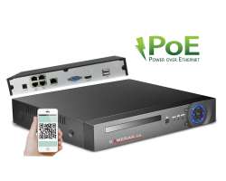 PoE NVR-7204 4CH 8Mpx, H.265 rekordr pro 4 IP kamery, CZ menu - 2990 K