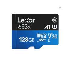 Micro SDXC Card 128GB V30 A1 100MB/s LEXAR - 698 K