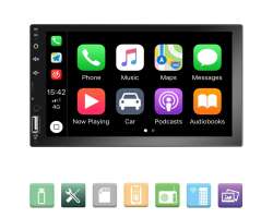2DIN Autor�dio 7" Touch Screen, Q3161, Carplay, Android Auto, MP5, FM USB BT - 1490 K�