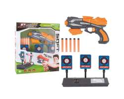 SHOOT GAME 999-3: Elektronick� bodovac� ter�e a pistole na m�kk� kulky - 490 K�