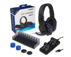Multifunk�n� stojan 5v1 pro PS4/SLIM/PRO s dr��kem her, sluch�tka a nab�je�kou - 560 K�