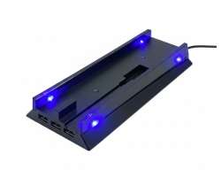 Vertik�ln� stojan P4-FAT049 s USB HUB 3x, podsv�cen� - �ern� (PS4) - 259 K�