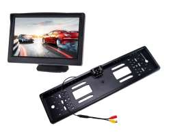 Parkovac set LCD 5" + kamera 4 LED v drku SPZ - 1126 K