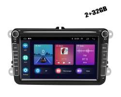Autordio 8" LCD A3054, 2+32G, Android 13 - podpora AHD kamera FM/RDS/GPS pro VW koda - 4368 K