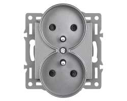 UNIC modul dvojz�suvka MDDZ230V Z�suvka 2x230V 16A, �ed� pro r�me�ek  - 89 K�